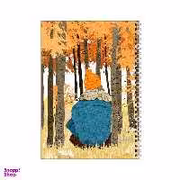 دفتر مشق 100 برگ بامبیلیپ طرح درخت های پاییزی و دختر کد 9568537