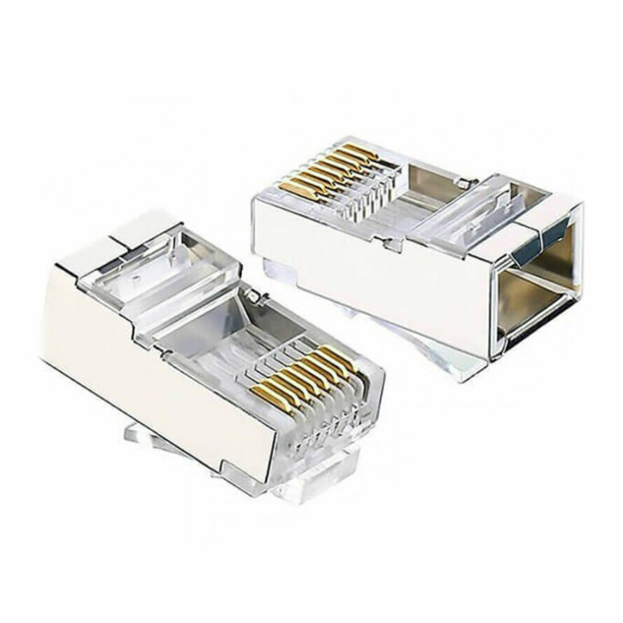 کانکتور Rj45 STP Cat6 یوگرین مدل NW111 بسته 50 عددی
