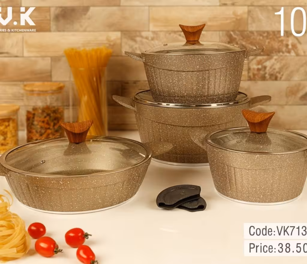 سرویس قابلمه دورو گرانیت 10پارچه بی وی کی713510