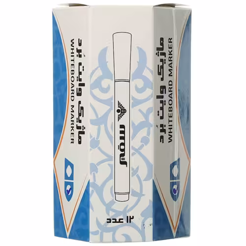 ماژیک وایت برد سفیر با نوک تخت بسته 12 عددی