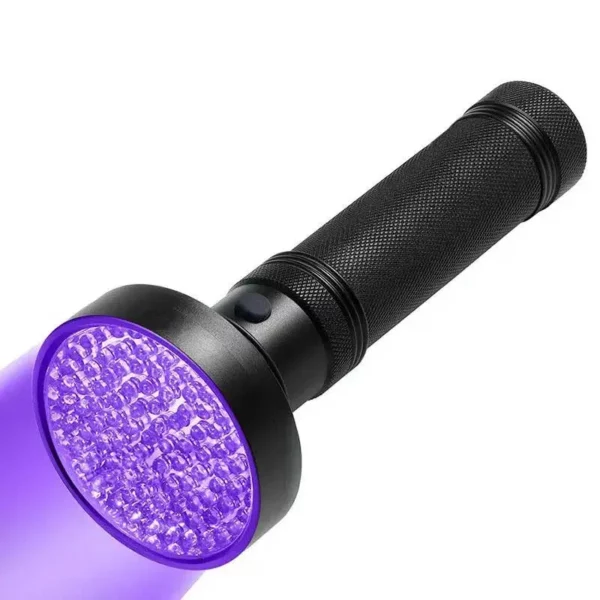 خرید و قیمت چراغ قوه نور ماوراء بنفش 100 LED - کی ام کالا