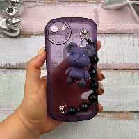 قاب گوشی iPhone 7 - iPhone 8 آیفون ژله ای شفاف بالشتی دستبندی خرسی KAWS کد 87917
