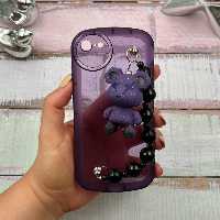 قاب گوشی iPhone 7 - iPhone 8 آیفون ژله ای شفاف بالشتی دستبندی خرسی KAWS کد 87917