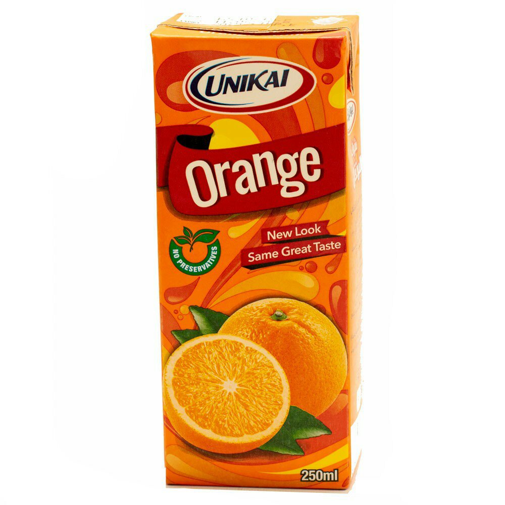 آبمیوه یونیکای پک عمده 27تایی اورجینال  250میل  پنج طعم مختلف  کیفیت عالی