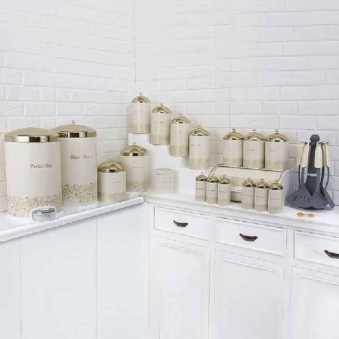 سرویس آشپزخانه 26 پارچه ریور Paradise سفید درب طلا