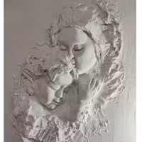 تابلوی گچبری مادر وفرزند