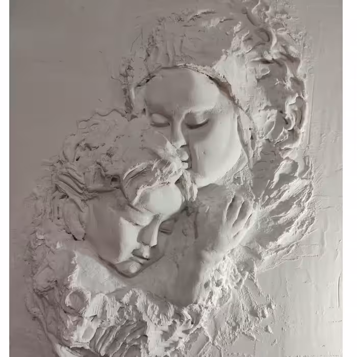 تابلوی گچبری مادر وفرزند