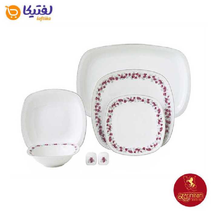 سرویس گلسار پلاتینی چینی زرین کواترو 6 نفره 27 پارچه