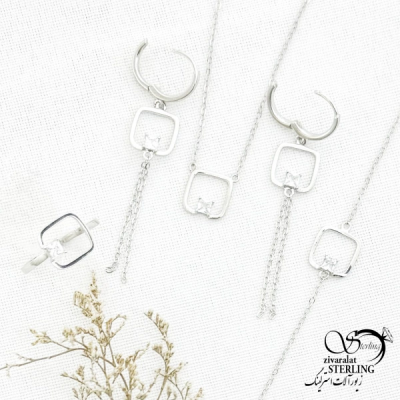 سرویس نقره ایتالیا مربعی عیار925 کد 14871