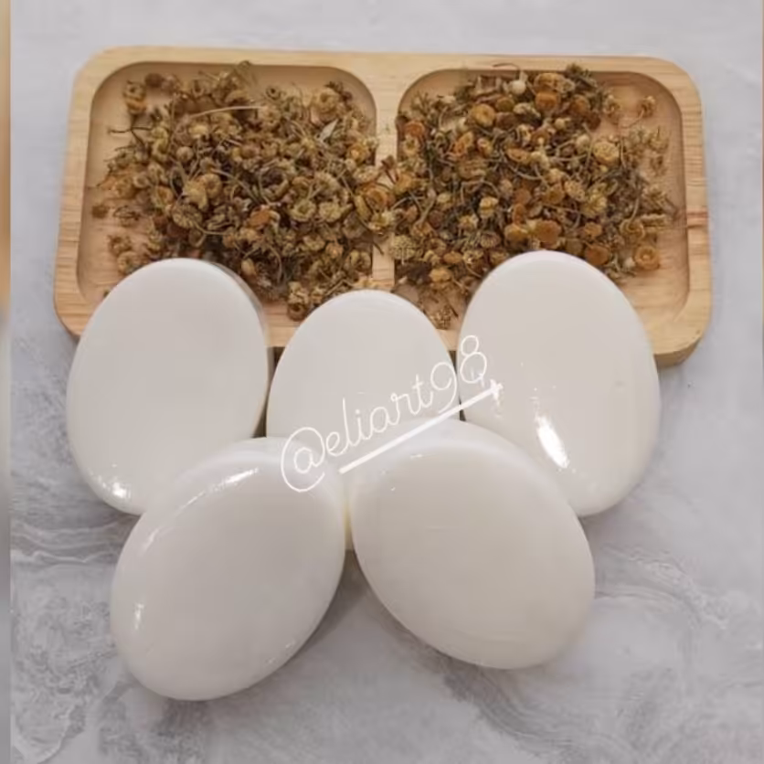 صابون دستساز معطر  بابونه الی آرت /صابون بابونه / شفاف کننده پوست /صابون ضد حساسیت/صابون دستساز بابونه/صابون/صابون گیاهی