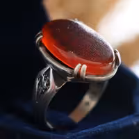 انگشتر عقیق معدنی اصلی باذکر آیه الکرسی