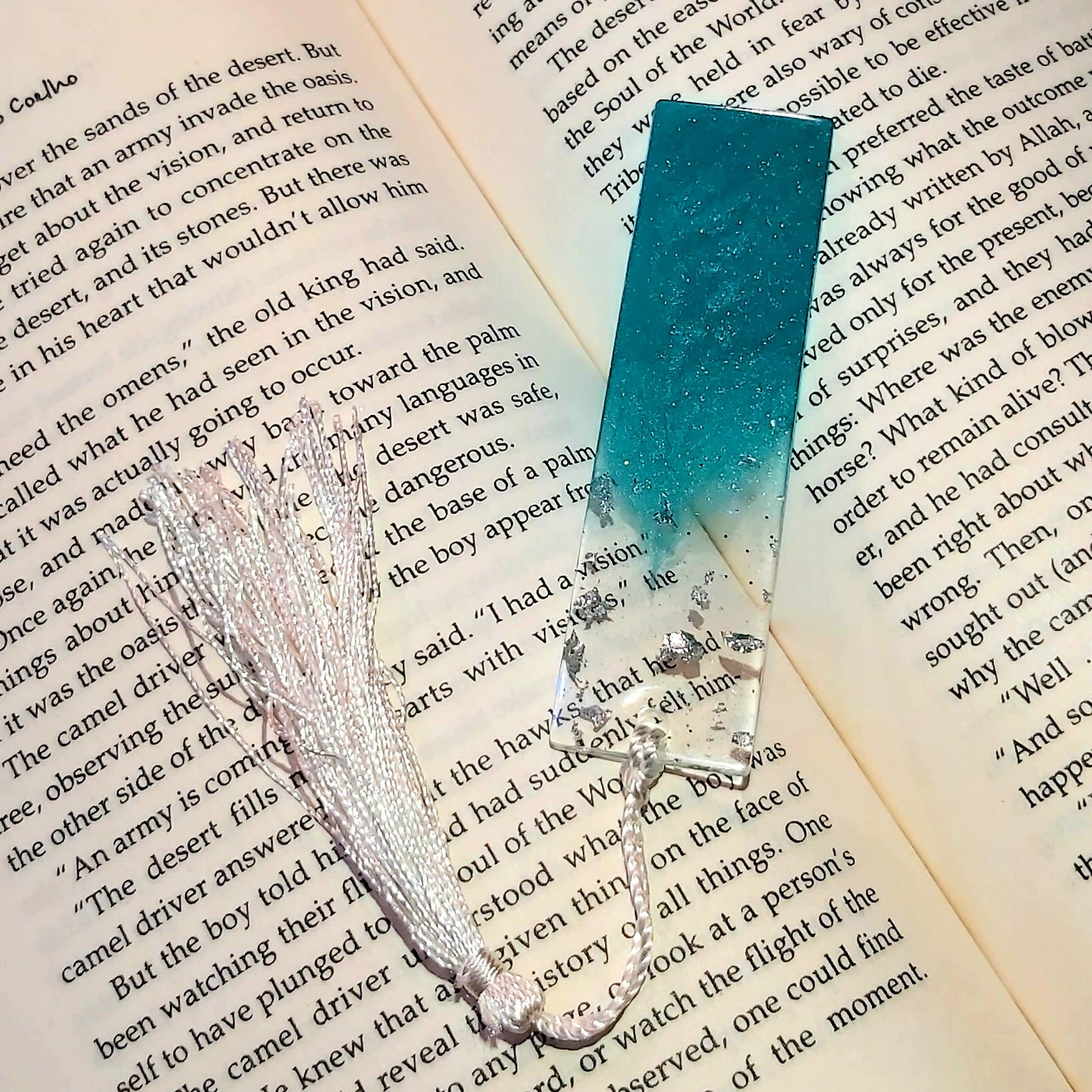 بوکمارک (نشانگر کتاب).جنس رزین.مدل Turquoise