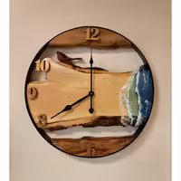 ساعت چوبی روستیک 