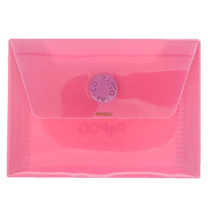 پاکت دکمه دار کوچک 100 زرشکی پاپکو