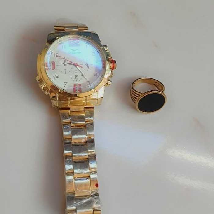 ساعت+انگشتر استیل همراه جعبه