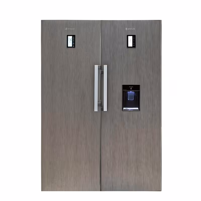 یخچال فریزر دوقلو اسنوا سری نیوکویین مدل  0190TI رنگ تیتانیوم