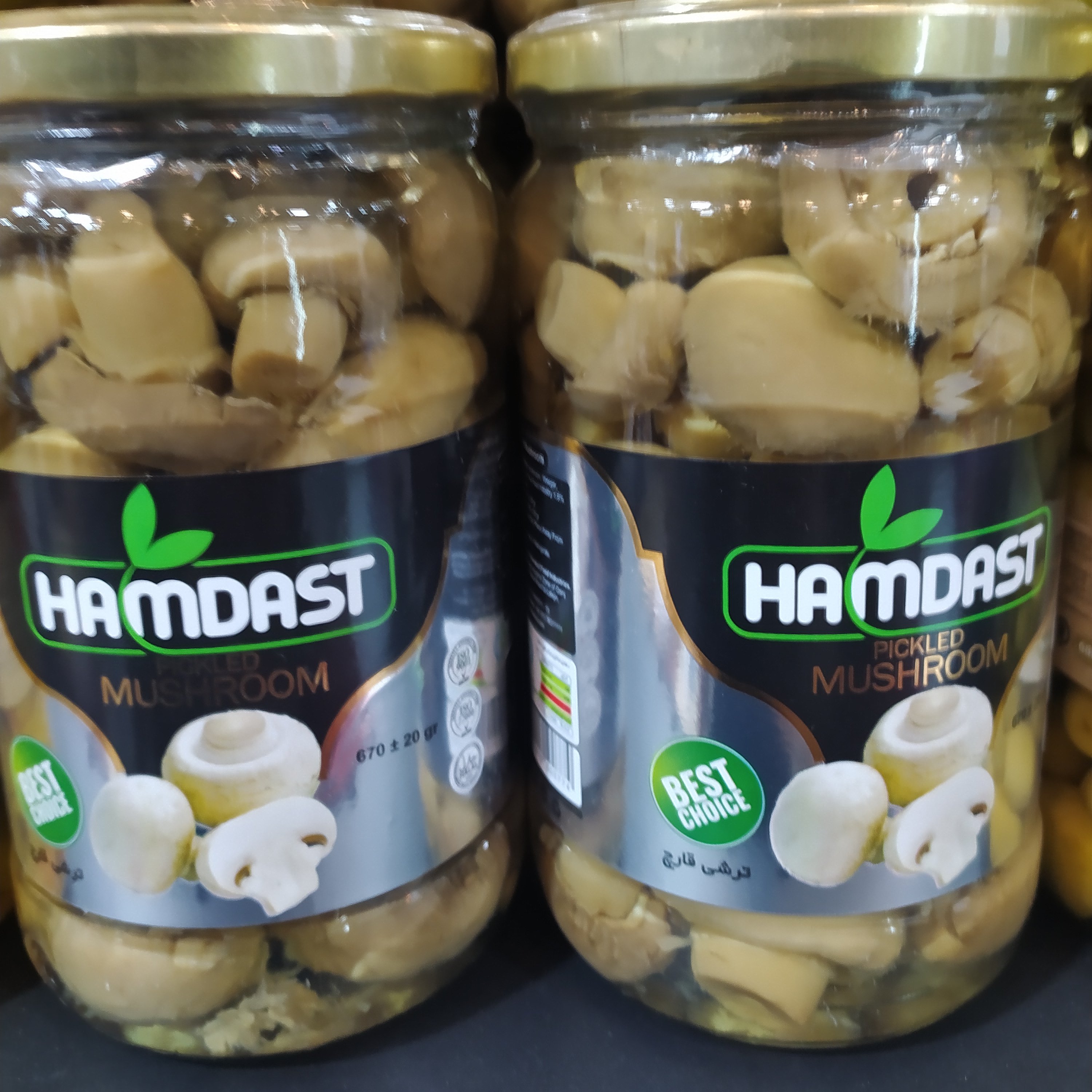 ترشی شیشه ای قارچ همدست 670گرم