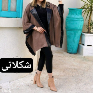 پانچو زنانه سوییت و چرم مدل نازنین