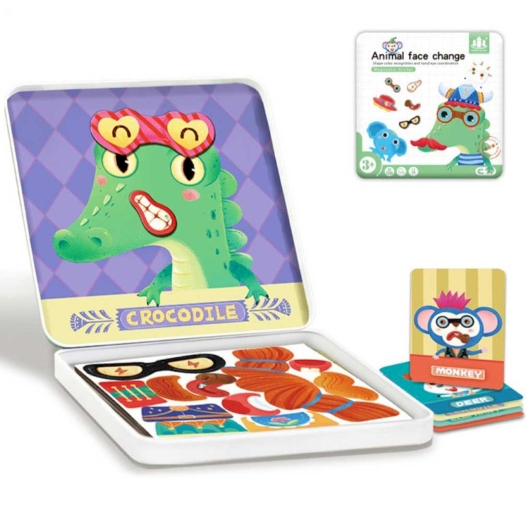 پازل مگنتی طرح صورت حیوانات

