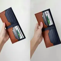 چرم طبیعی گاوی نیمه آماده کیف پول جیبی 