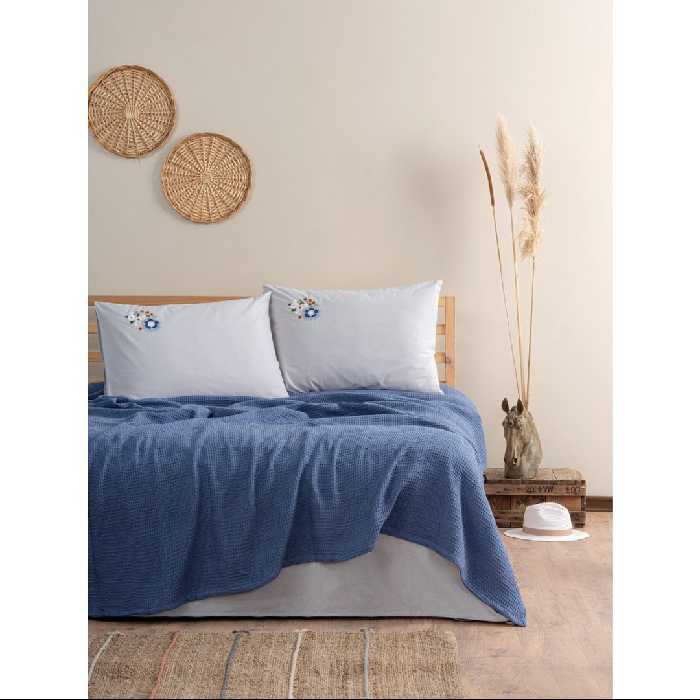 ست پیکه کاتن باکس مدل Spin Dina Indigo تک نفره 3 تکه