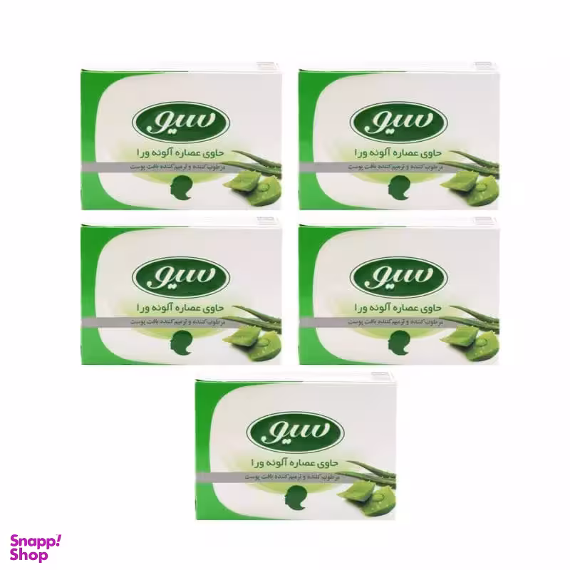صابون حمام سیو (Siv) مدل روغن زیتون وزن 125 گرم بسته 5 عددی
