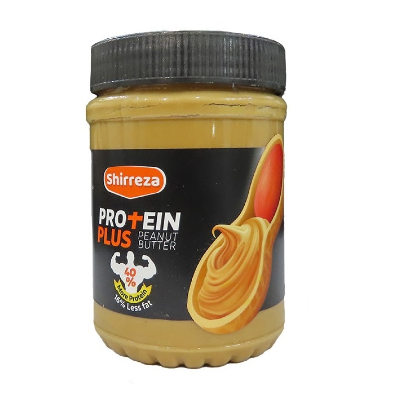 کره بادام زمینی با پودر پروتئین شیررضا حجم 450 گرمی