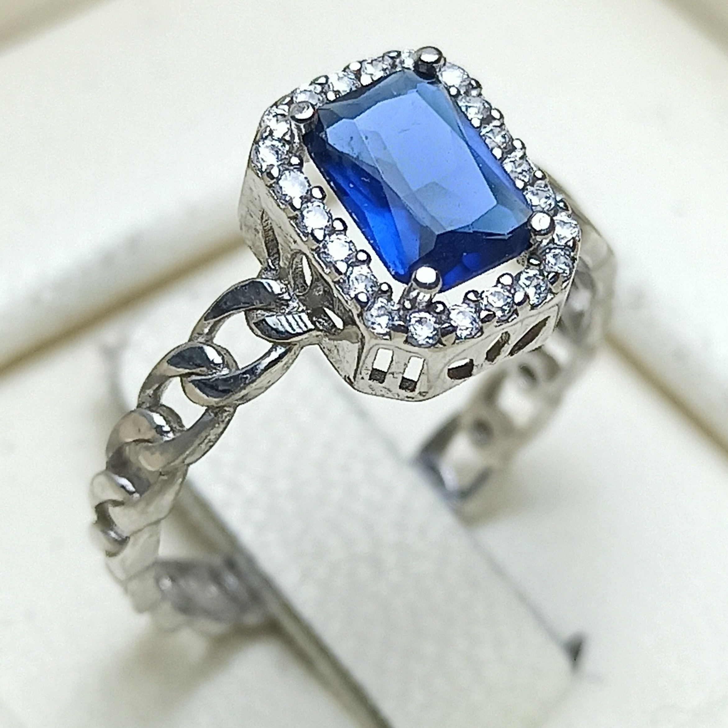 انگشتر نقره زنانه رادیوم نگین رنگی