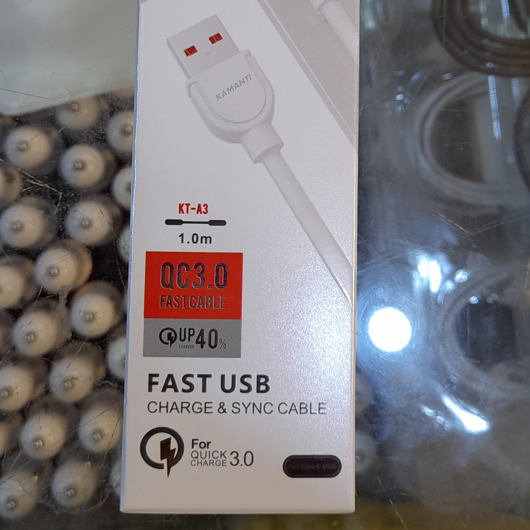 کابل شارژر فست تایپ سی KAMANTI مدل KT-A3 طول 1 متر