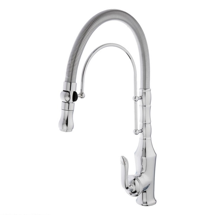 شیر آشپزخانه مدل هلن فنری کروم استاندارد