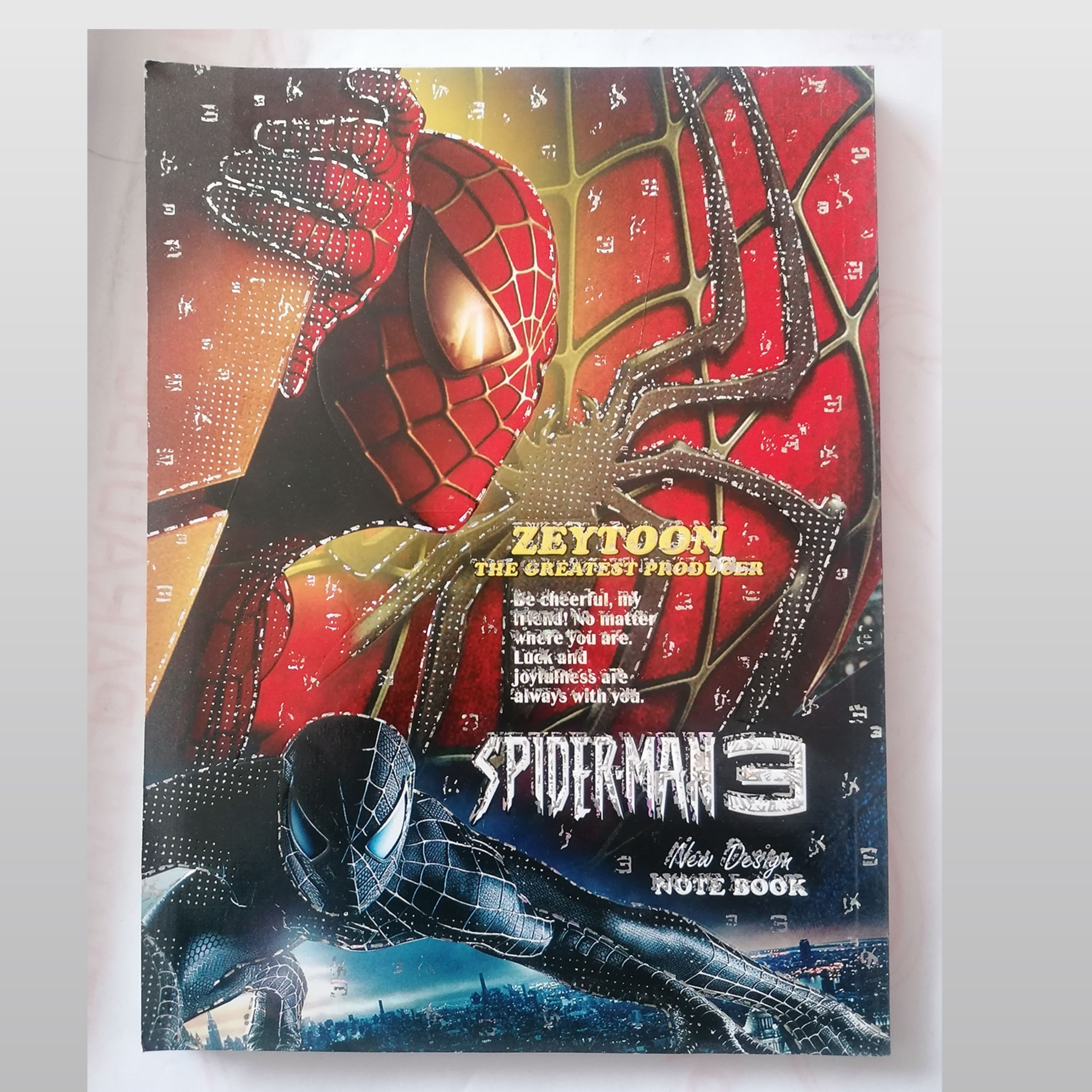 دفتر 80 برگ برجسته طرح SpiderMan