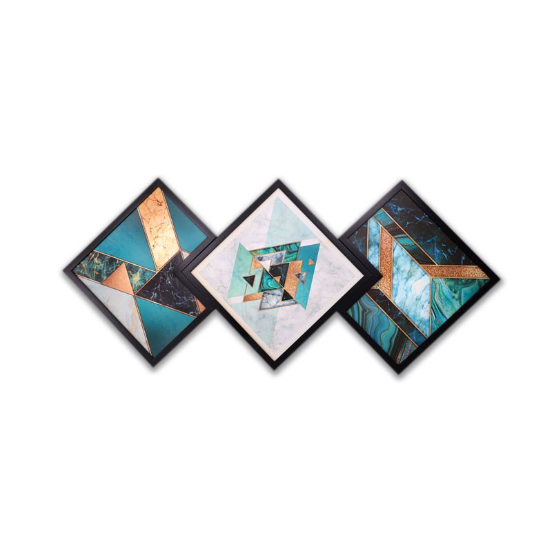 تابلو لوزی کد08 قاب مشکی 3تیکه