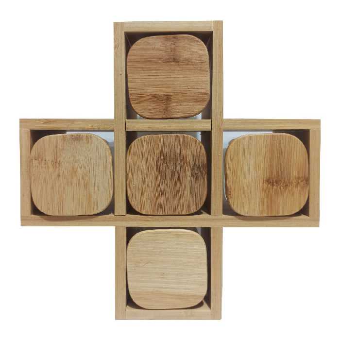 بانکه (جا حبوباتی) پاسماوری 6 پارچه بامبو پیرکس کد Gw90301016