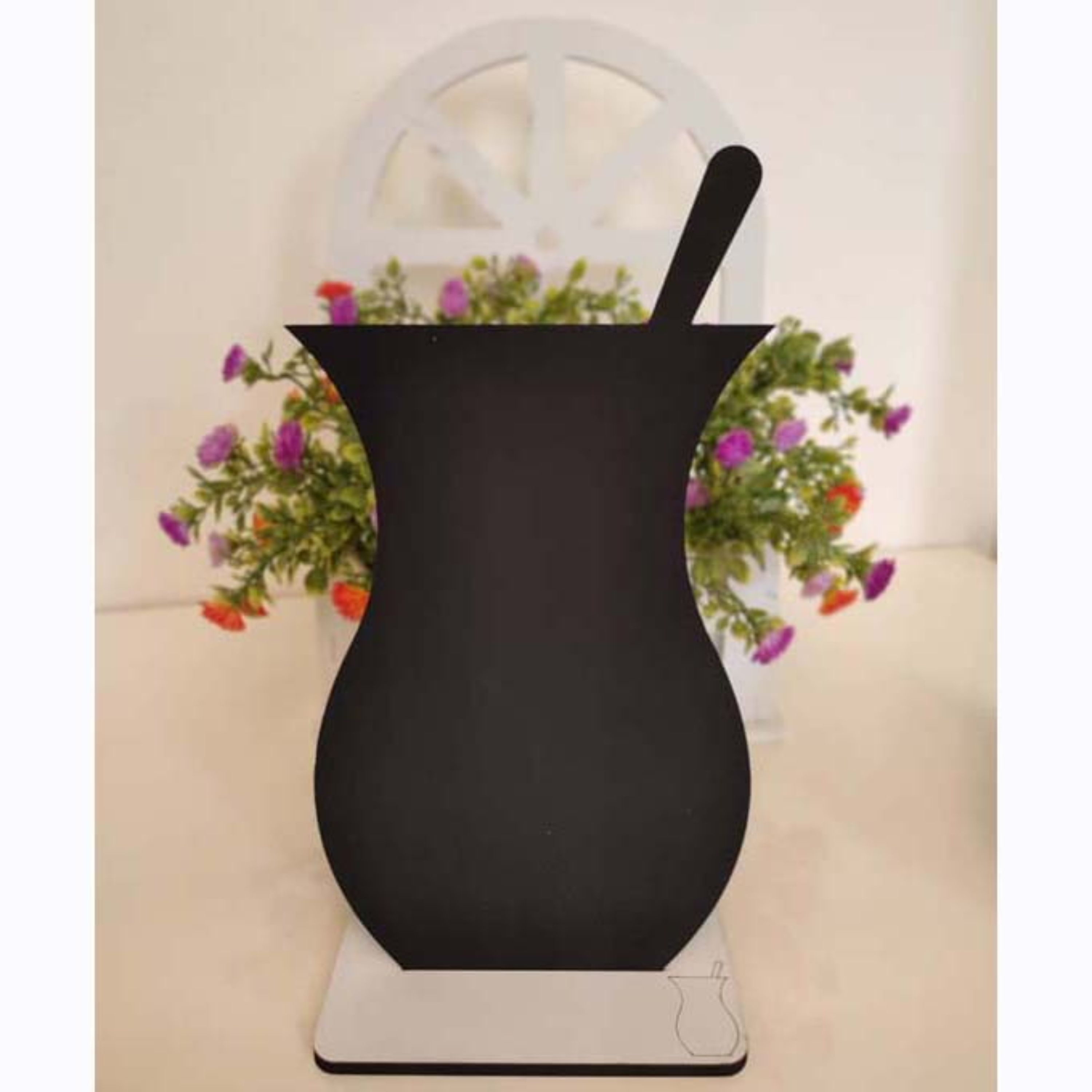 تخته سیاه فنجان با گچ و استند ابعاد 16 در 26