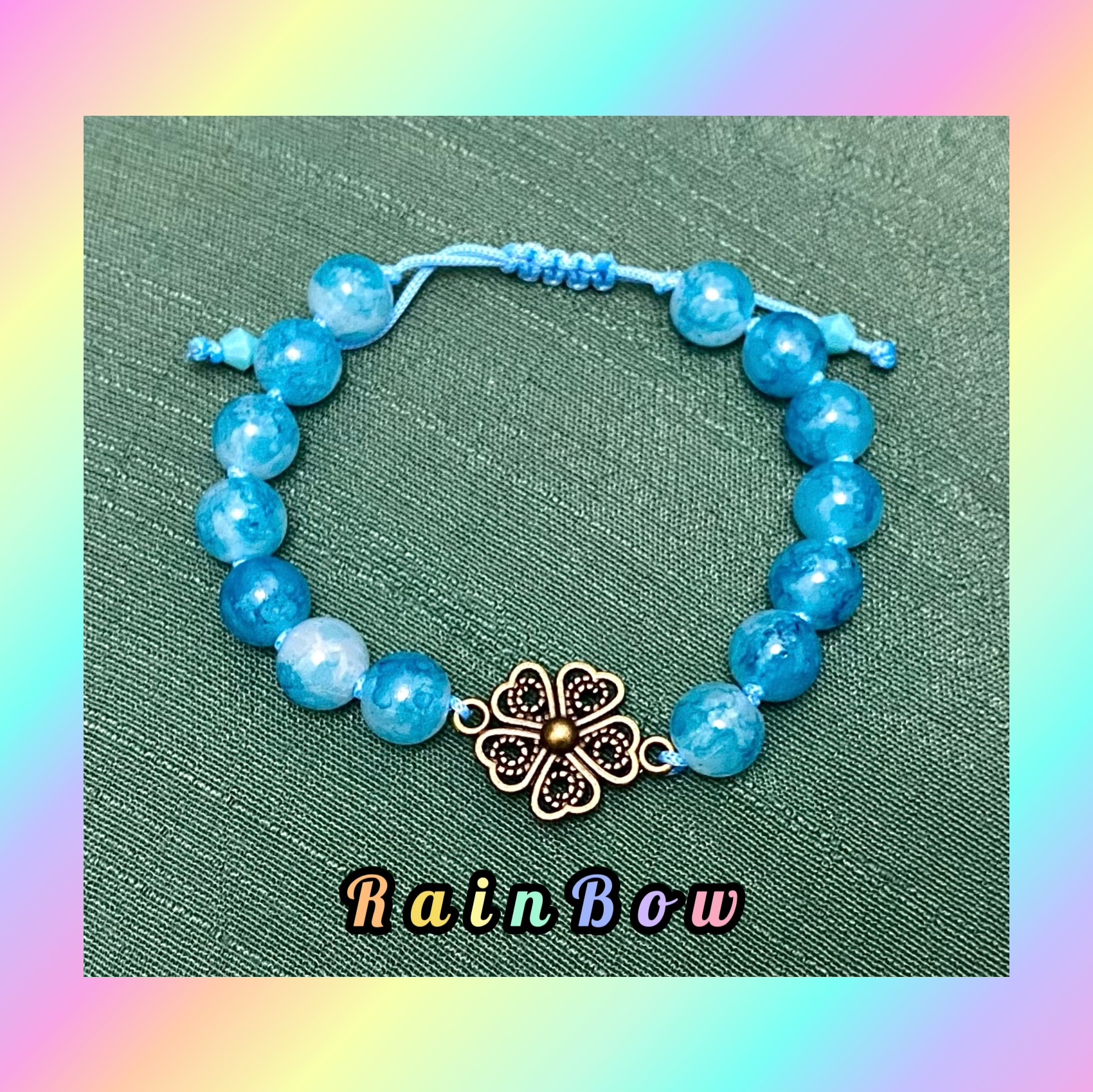 دستبند مهره ای آبرنگی 7