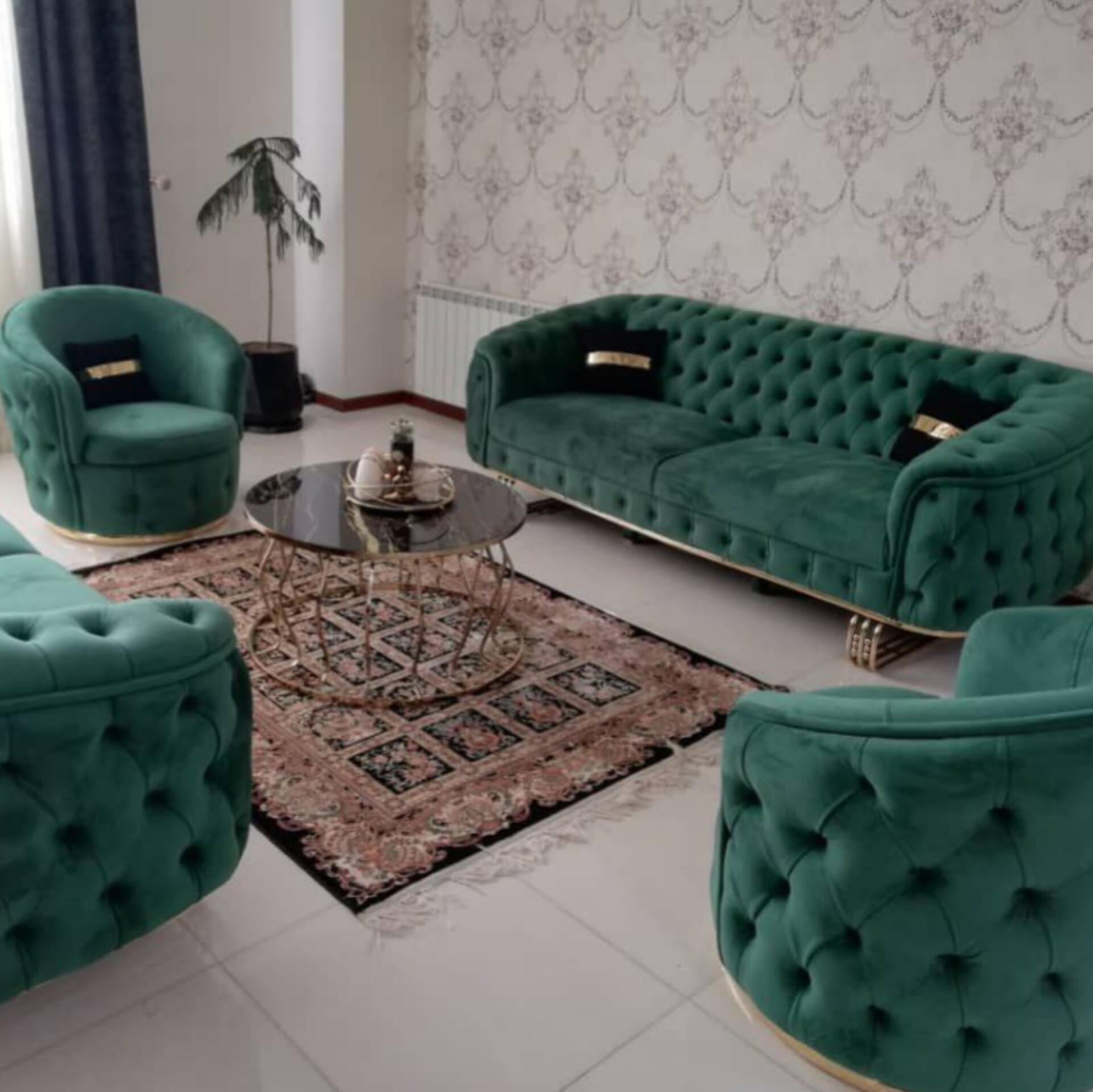 مبل چستر لینا(8نفره)(هزینه ارسال با پس کرایه باربری به عهده مشتری میباشد )