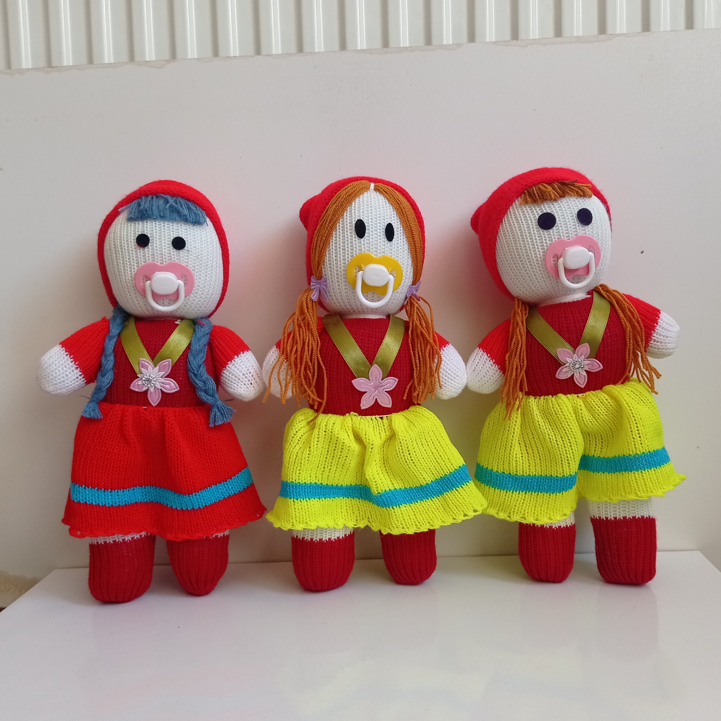 عروسکهای شیک دست بافت کاموایی پستونک دار