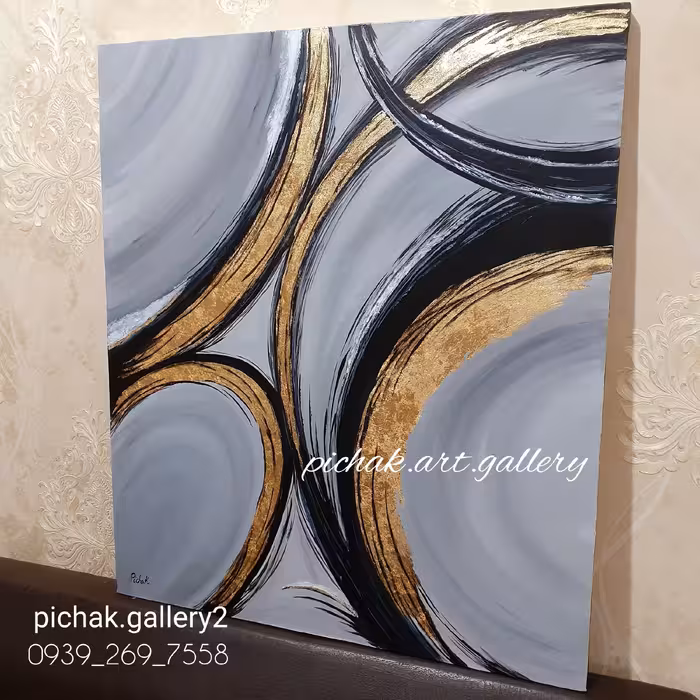 تابلو دکوراتیو دست ساز ابعاد 60 در 70 پس کرایه