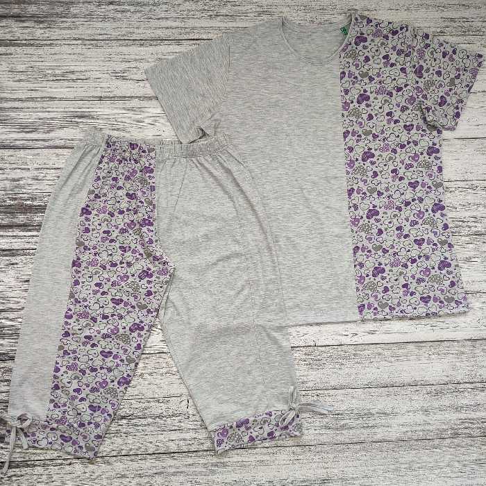 ست تیشرت و شلوارک مناسب از سایز 40 تا 48 جنس پنبه ملانژ لطیف در ده طرح متنوع