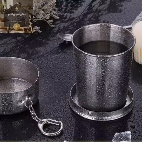 لیوان استیل مسافرتی مدل تاشو | amazonchi