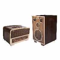 ست سطل و جا دستمال کاغذی آبنوس طرح رادیو و اسپیکر -دارای رنگبندی