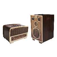 ست سطل و جا دستمال کاغذی آبنوس طرح رادیو و اسپیکر -دارای رنگبندی