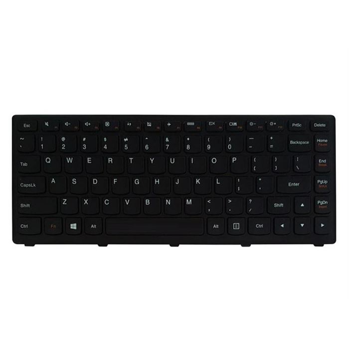 کیبورد لپ تاپ لنوو IdeaPad S410 مشکی با فریم فلت کج