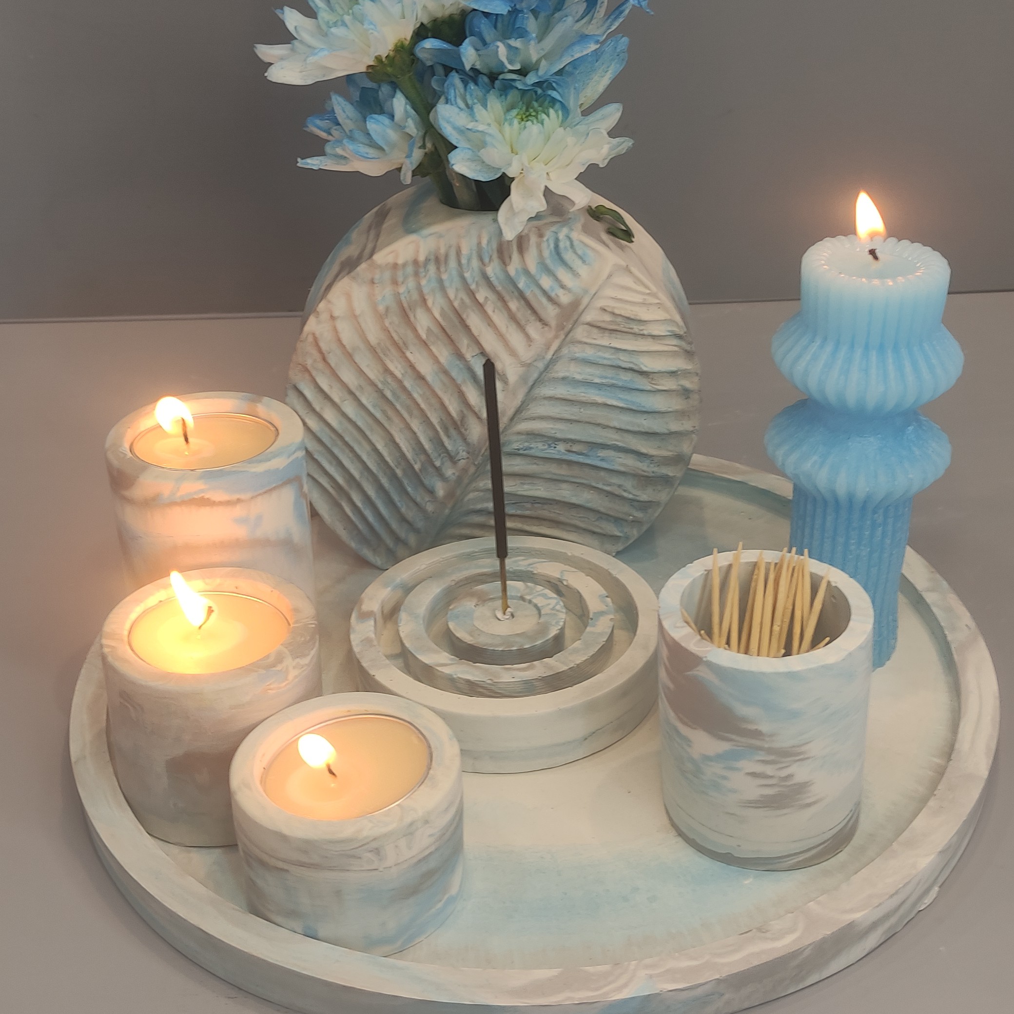 ست اکسسوری بتنی (سنگ)