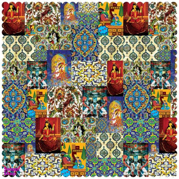 رومیزی مدل T1-42549 چند رنگ سایز 95*90*1 سانتی‌ متر