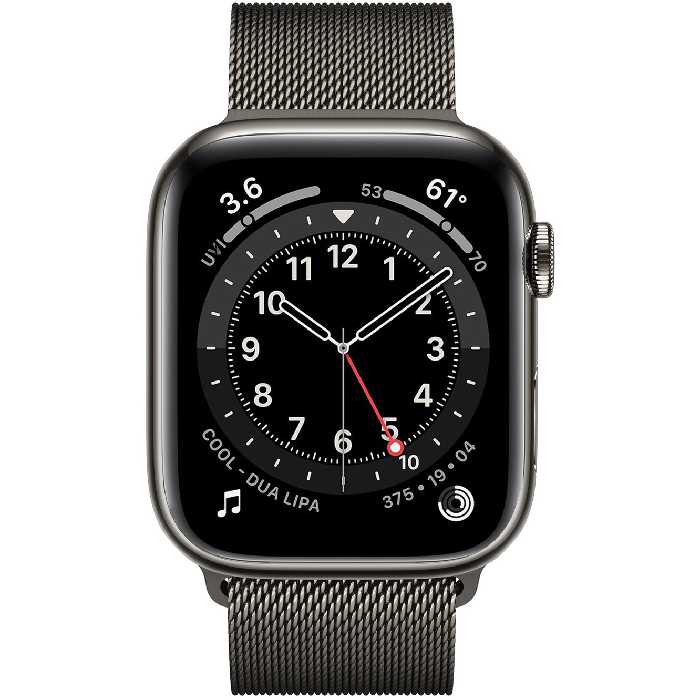 اپل واچ سری 6 استیل 44 میلیمتری با بند میلانس