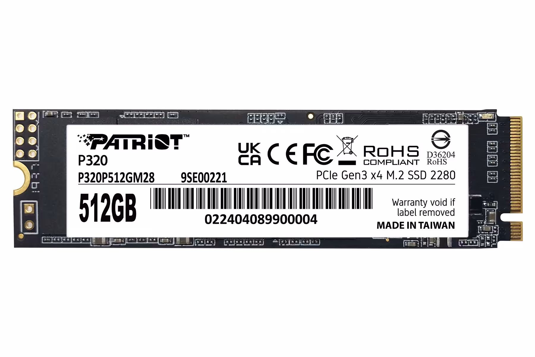 مشخصات، قیمت و خرید حافظه اس اس دی PATRIOT مدل SSD PATRIOT M.2 P320 512GB