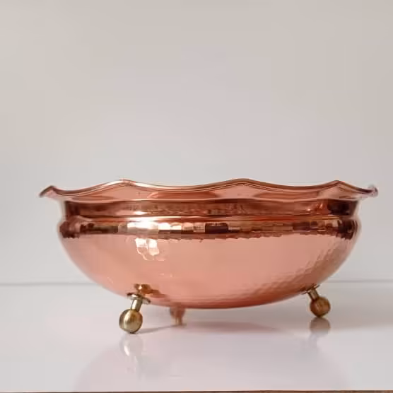 آجیل خوری مسی سه پایه برنجی نانو شده