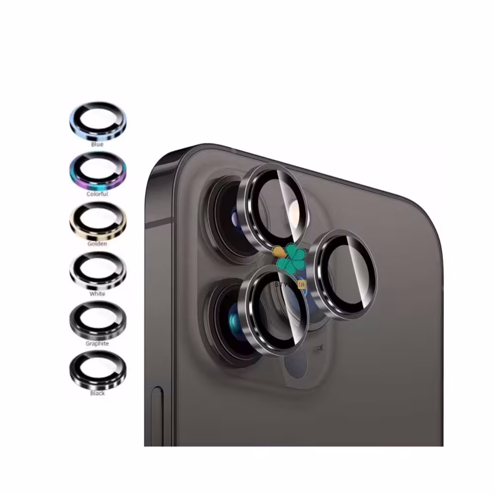 گلس محافظ لنز گوشی اپل آیفون iPhone 13 Pro Max مدل دور فلزی