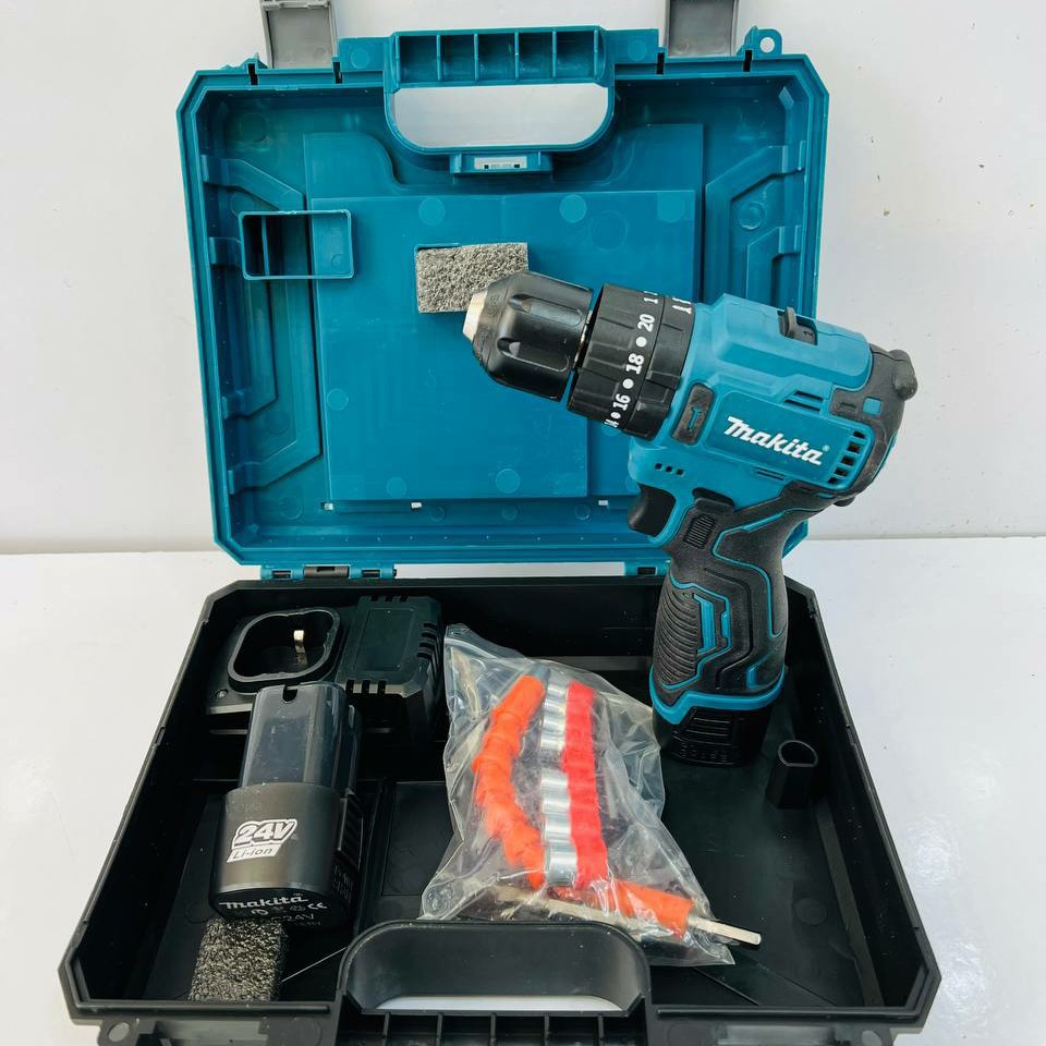 دریل شارژی سه حالته 24 ولت ماکیتا (براشلس)